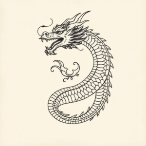 Neo-Traditional Dragon Tattoo