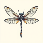 Neo-Traditional Dragonfly Tattoo