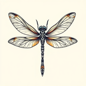 Neo-Traditional Dragonfly Tattoo