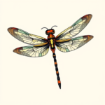 Neo-Traditional Dragonfly Tattoo