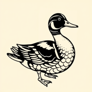Neo-Traditional Duck Tattoo