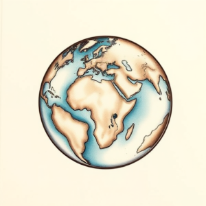 Neo-Traditional Earth Tattoo