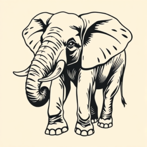 Neo-Traditional Elephant Tattoo