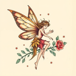 Neo-Traditional Fairy Tattoo