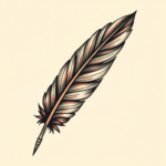 Neo-Traditional Feather Tattoo
