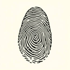 Neo-Traditional Fingerprint Tattoo