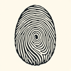 Neo-Traditional Fingerprint Tattoo