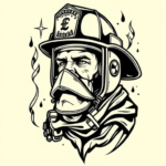 Neo-Traditional Firefighter Tattoo