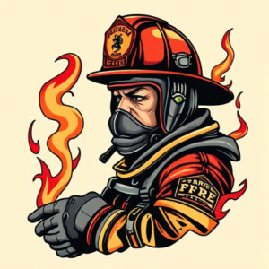 Neo-Traditional Firefighter Tattoo