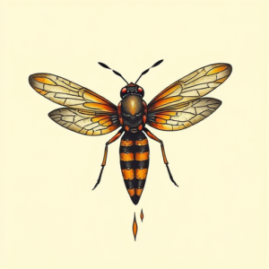 Neo-Traditional Firefly Tattoo