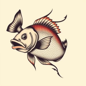 Neo-Traditional Fish Tattoo