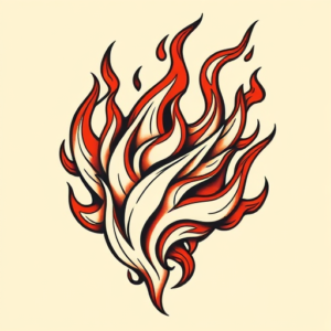Neo-Traditional Flame Tattoo