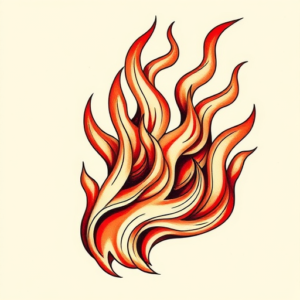 Neo-Traditional Flame Tattoo