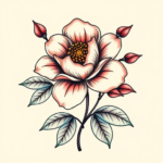 Neo-Traditional Flower Tattoo