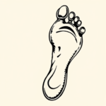 Neo-Traditional Footprint Tattoo