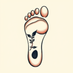 Neo-Traditional Footprint Tattoo