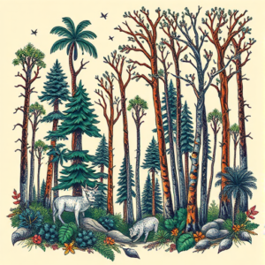 Neo-Traditional Forest Tattoo