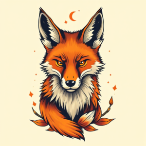 Neo-Traditional Fox Tattoo