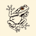 Neo-Traditional Frog Tattoo