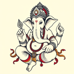 Neo-Traditional Ganesha Tattoo