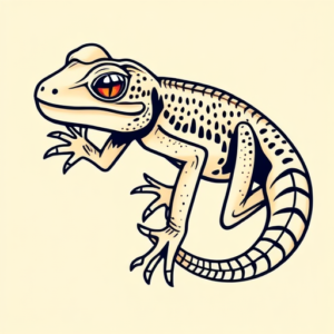 Neo-Traditional Gecko Tattoo
