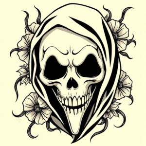 Neo-Traditional Ghostface Tattoo