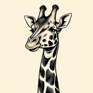 Neo-Traditional Giraffe Tattoo