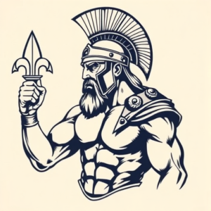 Neo-Traditional Gladiator Tattoo