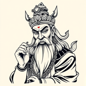 Neo-Traditional God Tattoo