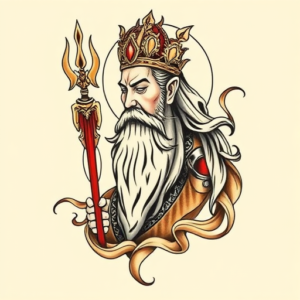 Neo-Traditional God Tattoo