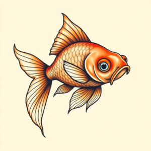 Neo-Traditional Goldfish Tattoo