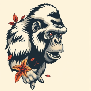 Neo-Traditional Gorilla Tattoo