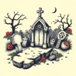 Neo-Traditional Graveyard Tattoo
