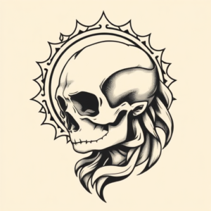 Neo-Traditional Halo Tattoo