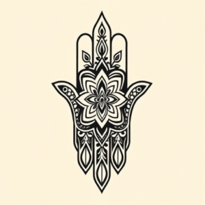 Neo-Traditional Hamsa Tattoo