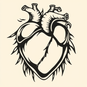 Neo-Traditional Heart Tattoo