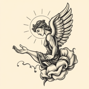 Neo-Traditional Heaven Tattoo