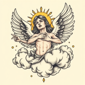 Neo-Traditional Heaven Tattoo