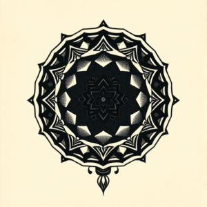 Neo-Traditional Hexagon Tattoo