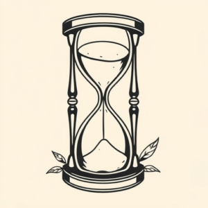 Neo-Traditional Hourglass Tattoo