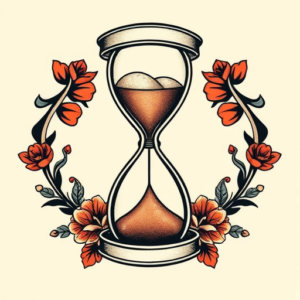Neo-Traditional Hourglass Tattoo