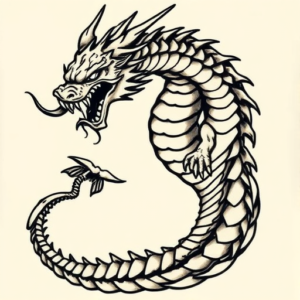 Neo-Traditional Hydra Tattoo