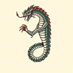 Neo-Traditional Hydra Tattoo