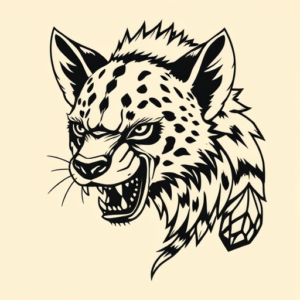 Neo-Traditional Hyena Tattoo