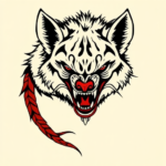 Neo-Traditional Hyena Tattoo
