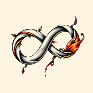Neo-Traditional Infinity Tattoo