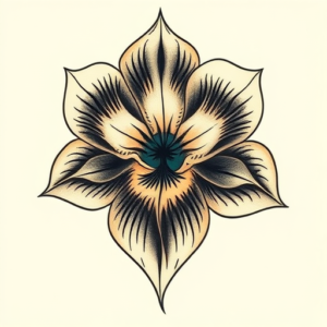 Neo-Traditional Iris Tattoo