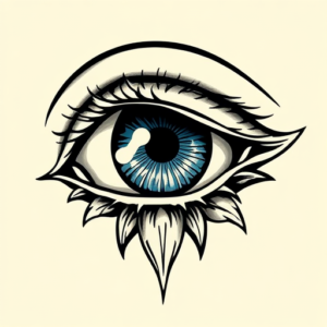 Neo-Traditional Iris Tattoo