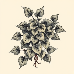 Neo-Traditional Ivy Tattoo