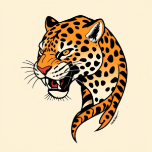 Neo-Traditional Jaguar Tattoo